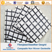 Geogrelha de fibra de vidro Geogrelha de poliéster PP de material não-tecido Geotextil